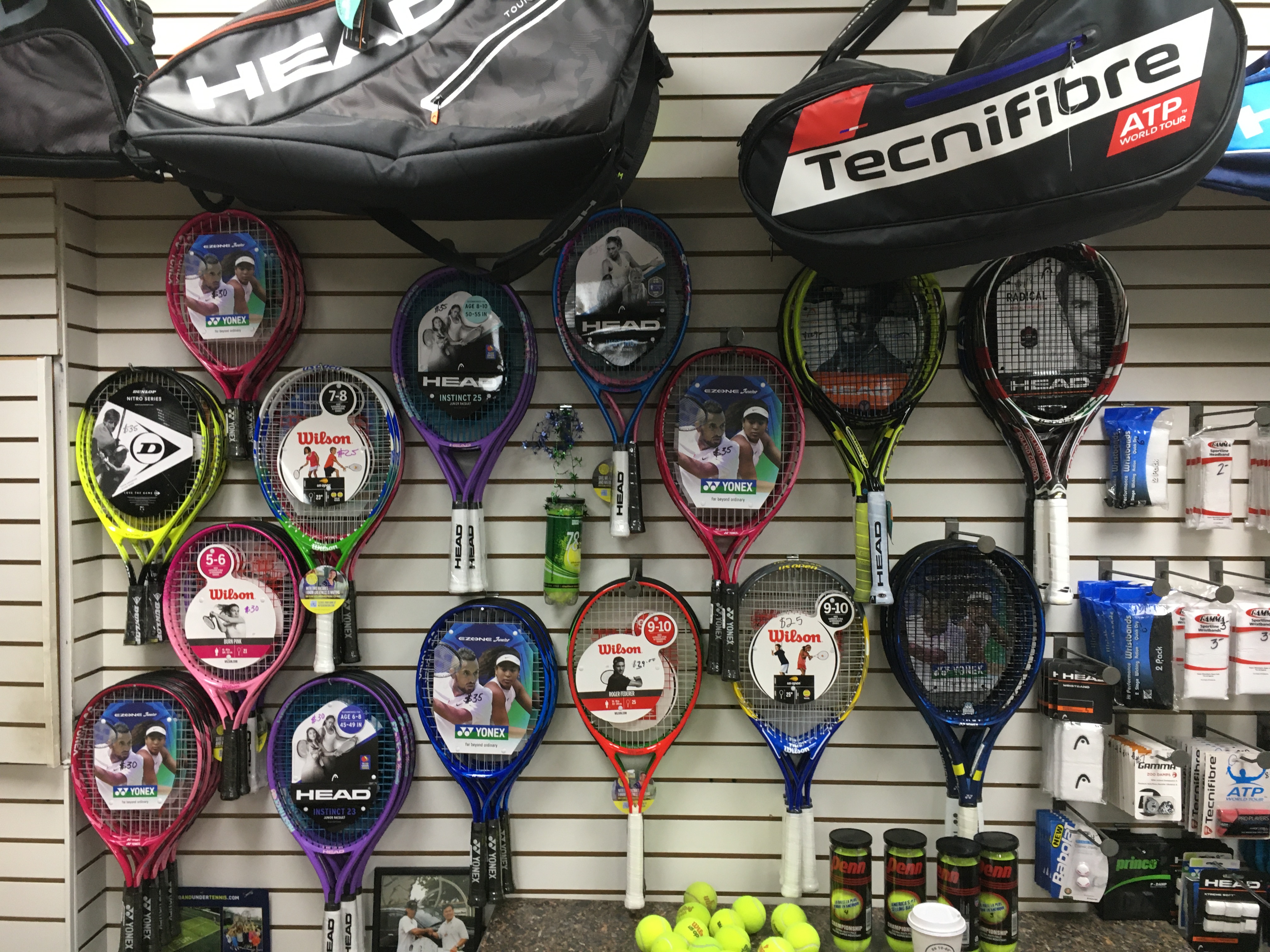 Tennis bags and accessories